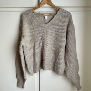 Oversized Cream Knit Sweater